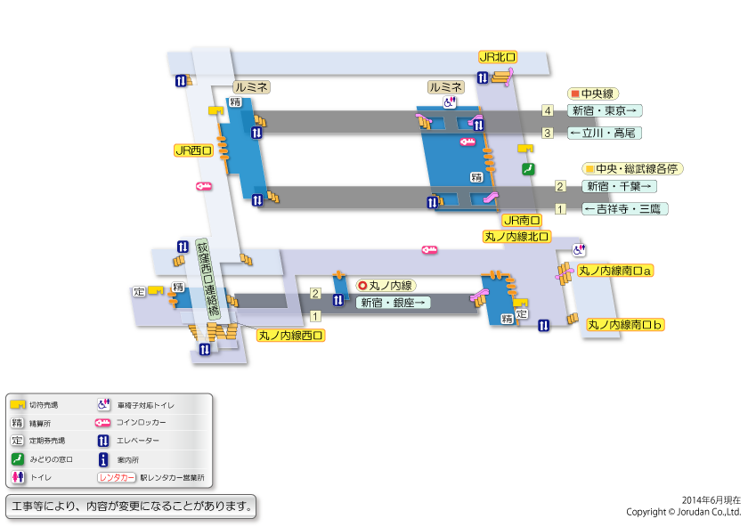 荻窪駅の構内図